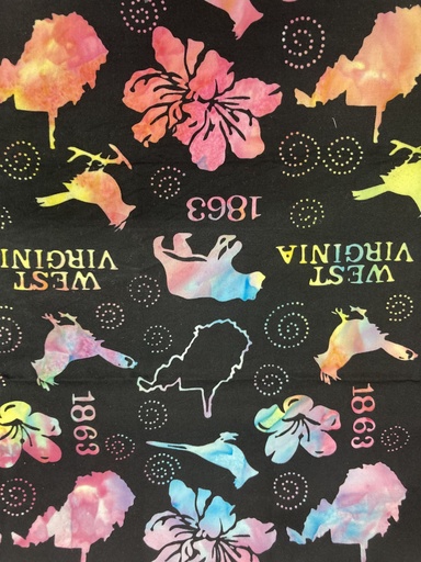 1863-1 (Multi Color/Black) Sold by Yard
